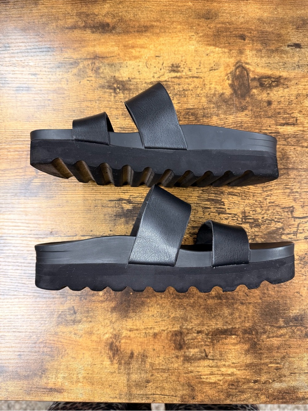 Reef womens Double-Strap Slide Sandals in Black - Picture 4 of 6